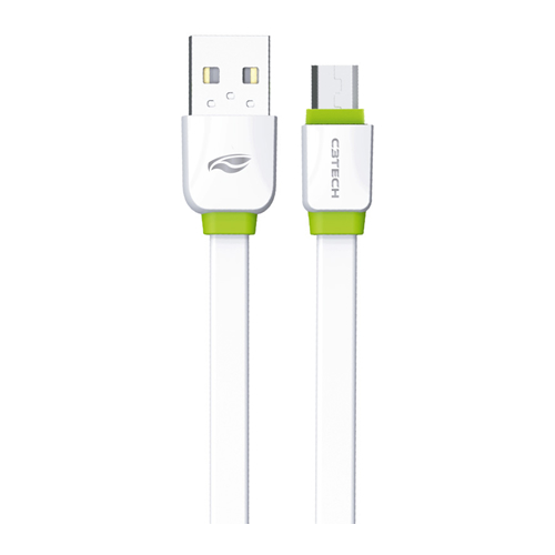Cabo USB Macho X Micro USB 1,0M Branco/Verde C3 Tech - Compumaq