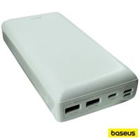 Bateria Porttil USB Power Bank 30000Mah Nina Ja Branca Baseus